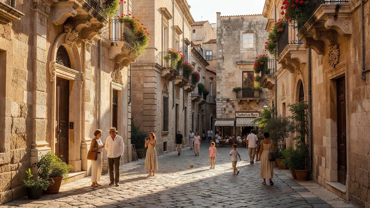 Exploring narrow historic lanes of Ortigia