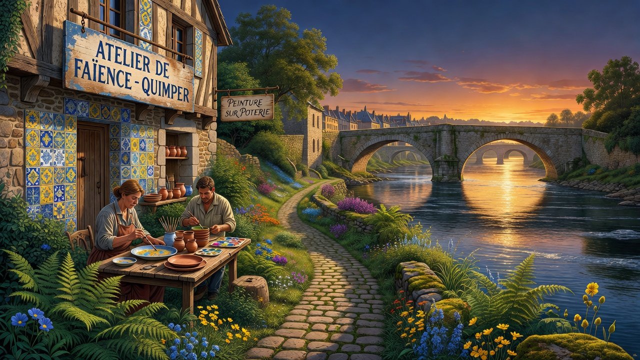 Do: Scenic Odet River path with pottery workshops