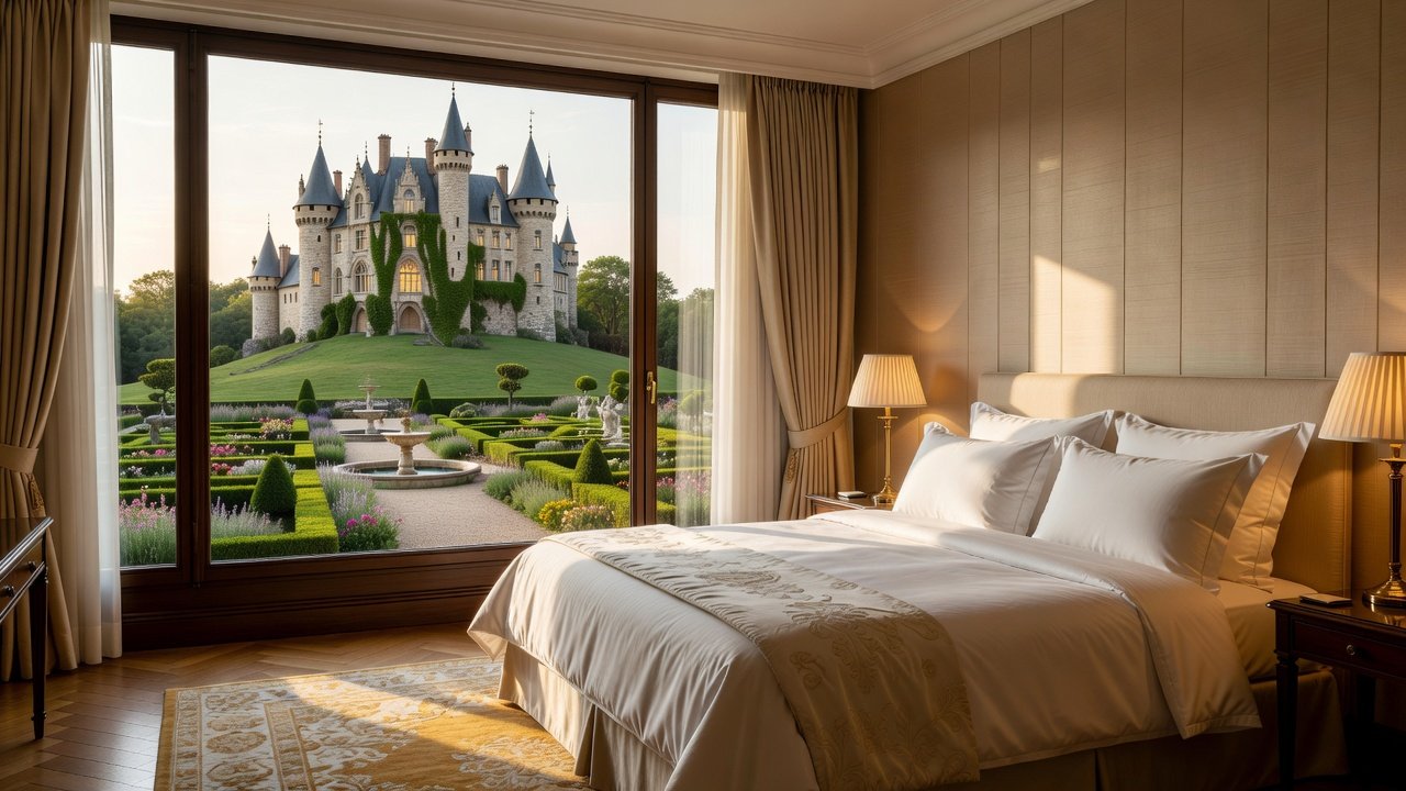 Cozy luxury suite overlooking quiet village streets near Disneyland Paris