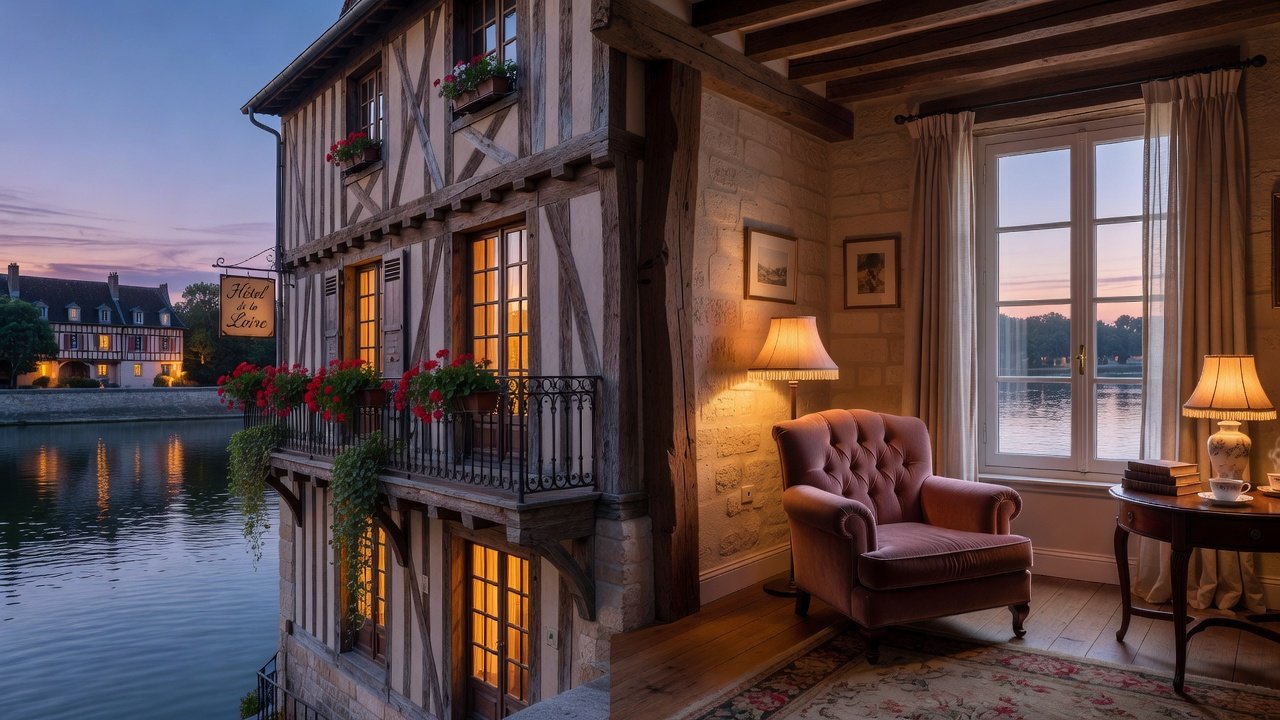 Boutique hotel stay overlooking Loire