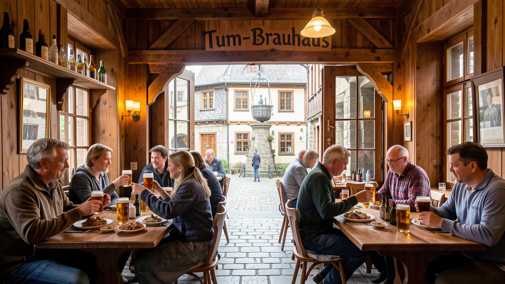 Turm-Brauhaus tables on the Neumarkt in Chemnitz