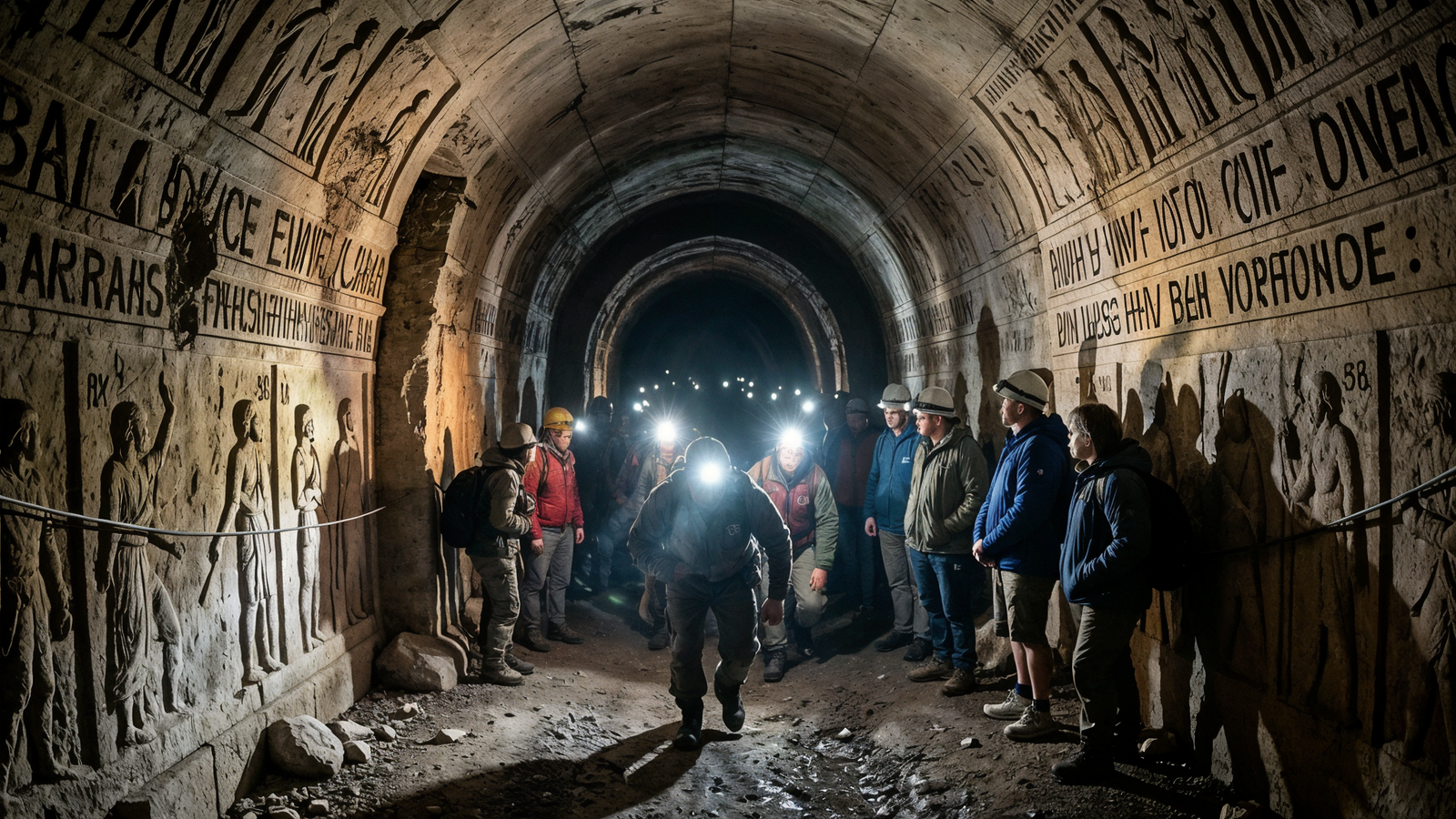 Guided walk through the underground Boves chalk galleries in Arras