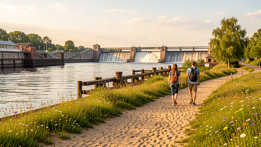 Do: Scenic walk along the sandy path at Hemelinger Hafen behind Allerkai
