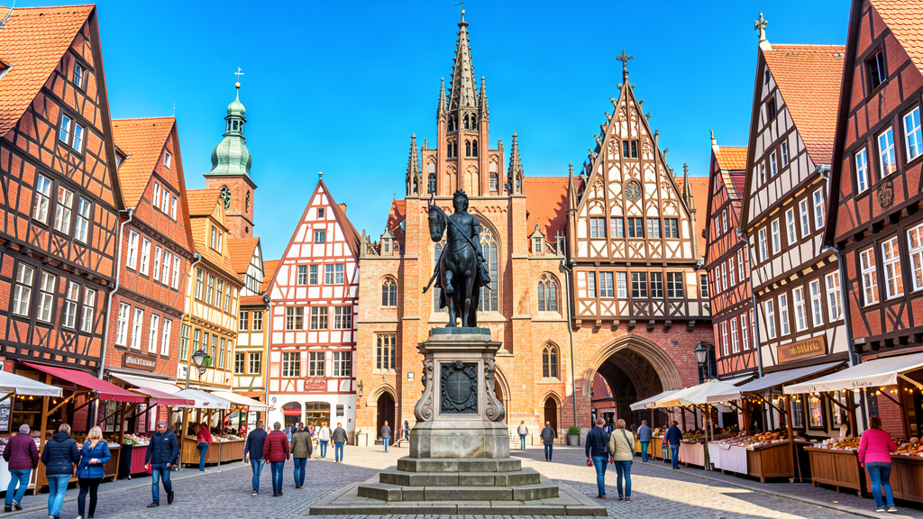 Roland statue at Altstätter Markt in Brandenburg an der Havel
