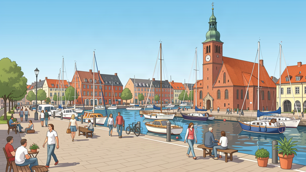 Do: Stadthafen Warnow promenade walk in Rostock