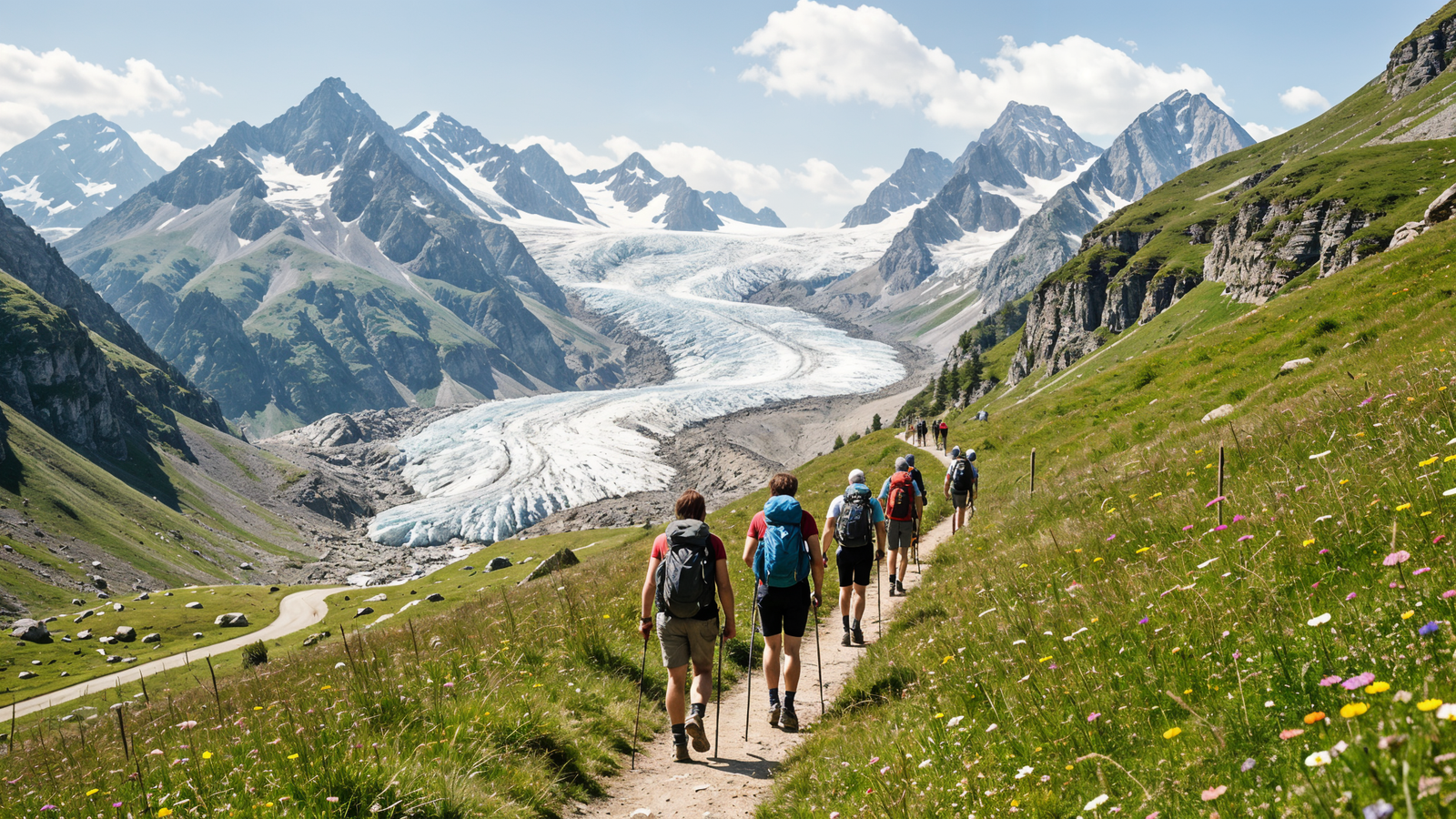 Hiking trail in Valnontey near Cogne