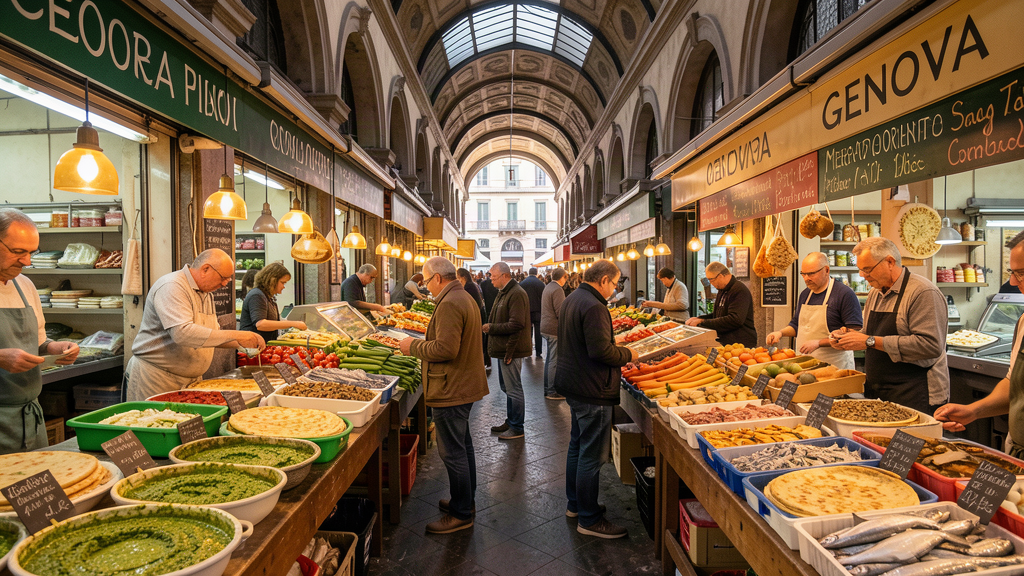 Mercato Orientale market in Genoa