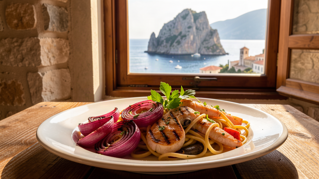Food: Red onion dish at Osteria della Cipolla Rossa