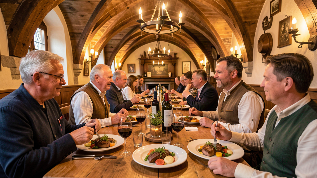 Traditional Weinstube interior with Saxon cuisine in Meißen