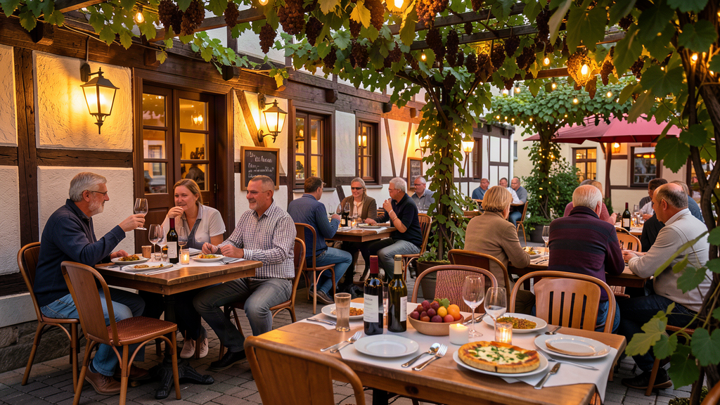 Weinstube Zur Herberge terrace tables in Neustadt Altstadt