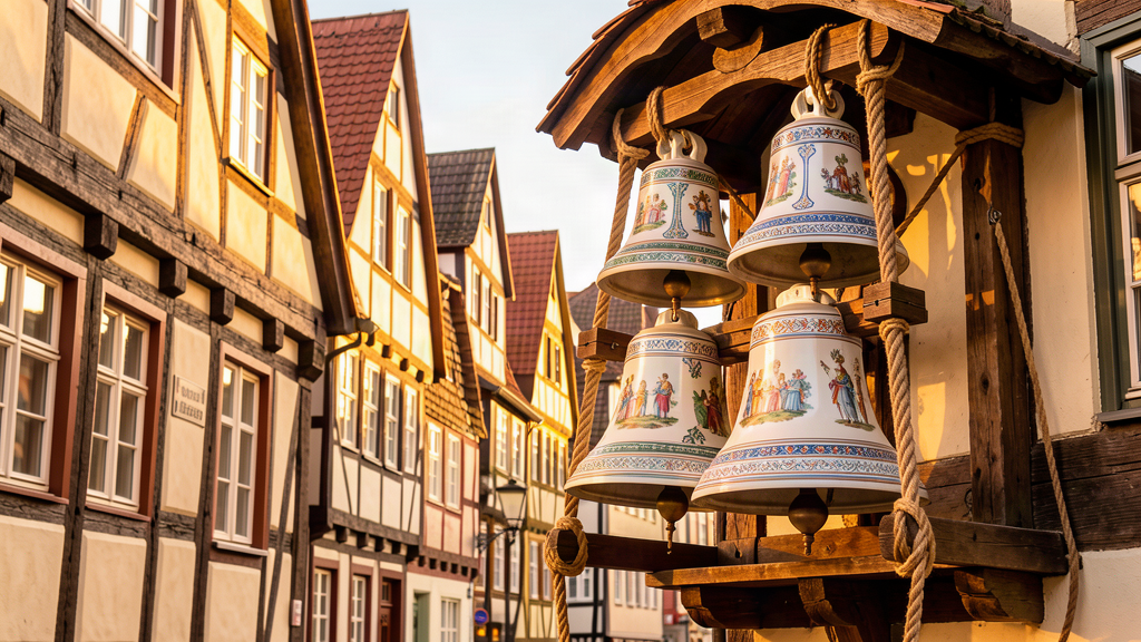 Porcelain bells on Böttcherstraße in Bremen