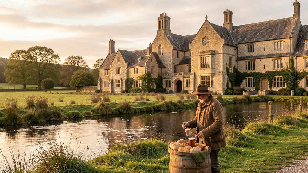 Hero: Hospital of St Cross pours the wayfarer's dole beside the Itchen in Winchester