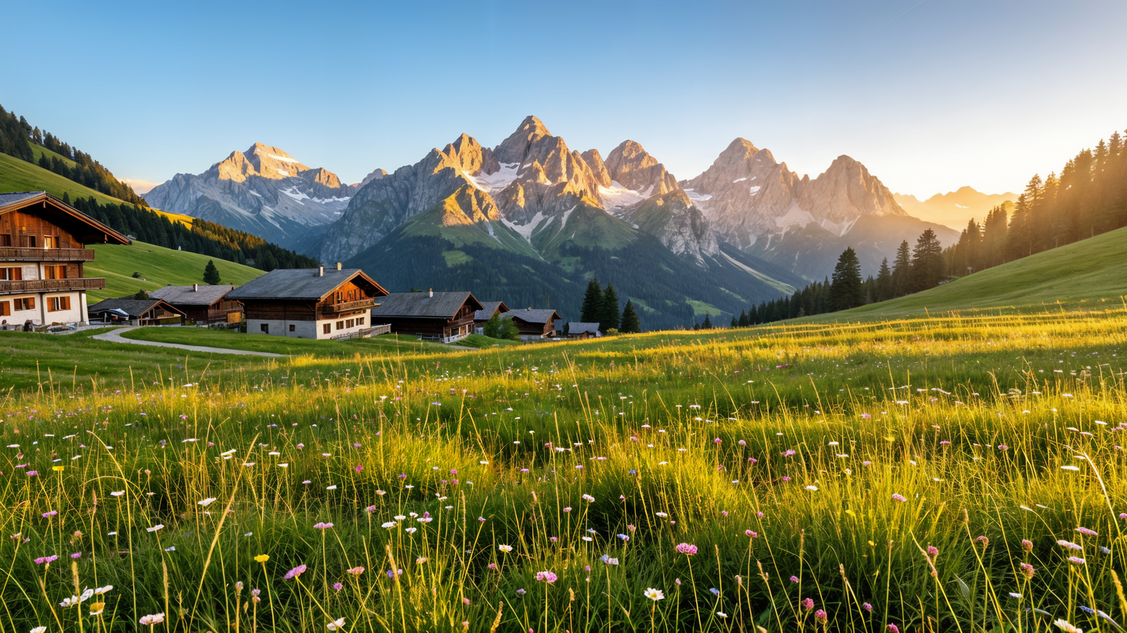 Morning on the Sant'Orso Meadow in Cogne