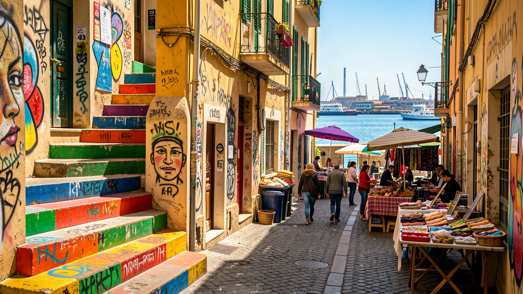 Do: Le Panier colorful streets and stairs
