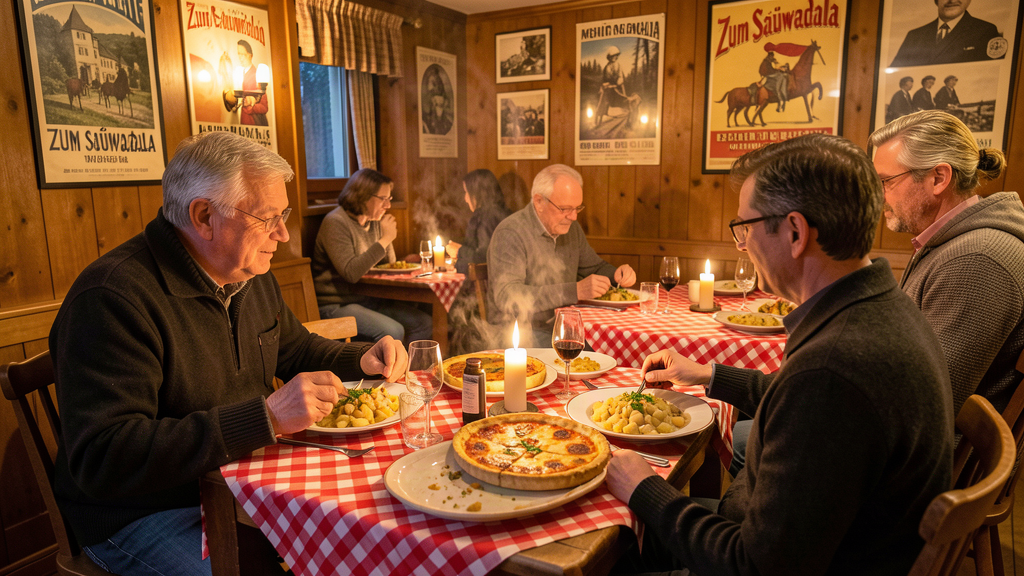 Restaurant scene in Mulhouse