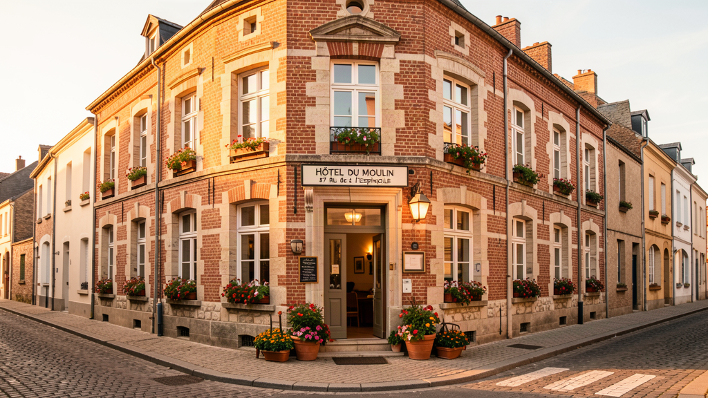 Hôtel du Moulin facade in Niort historic center