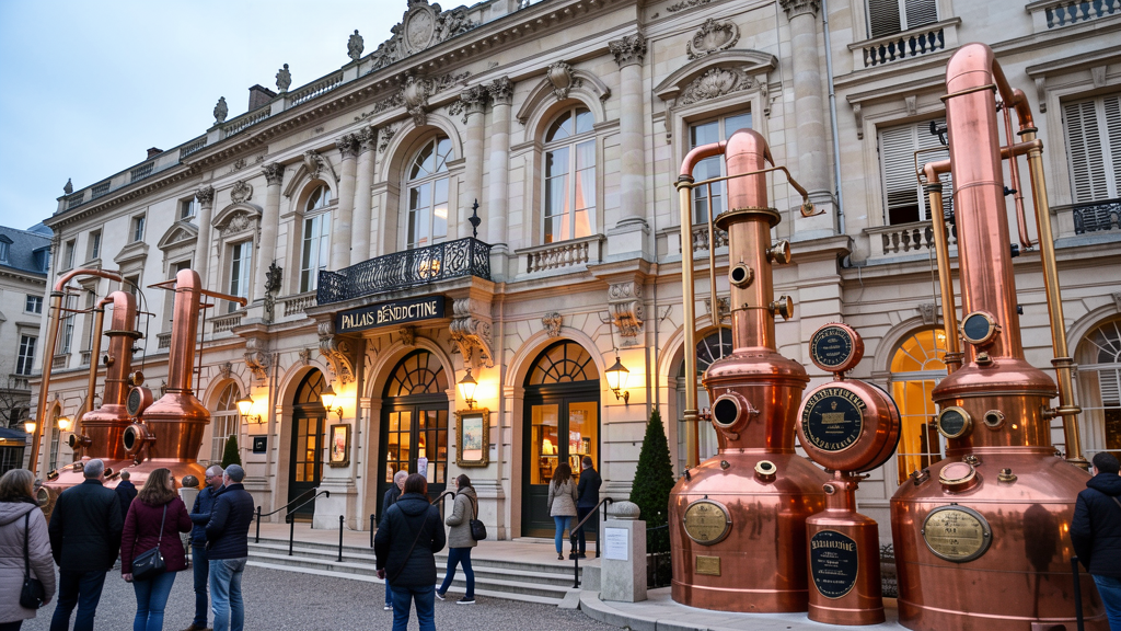 Do: Palais Bénédictine palace and copper stills distillery museum in Fécamp