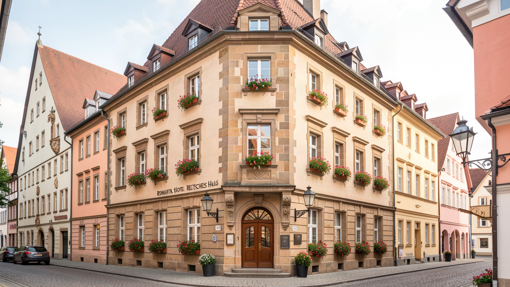 Romantik Hotel Deutsches Haus facade in Pirna old town