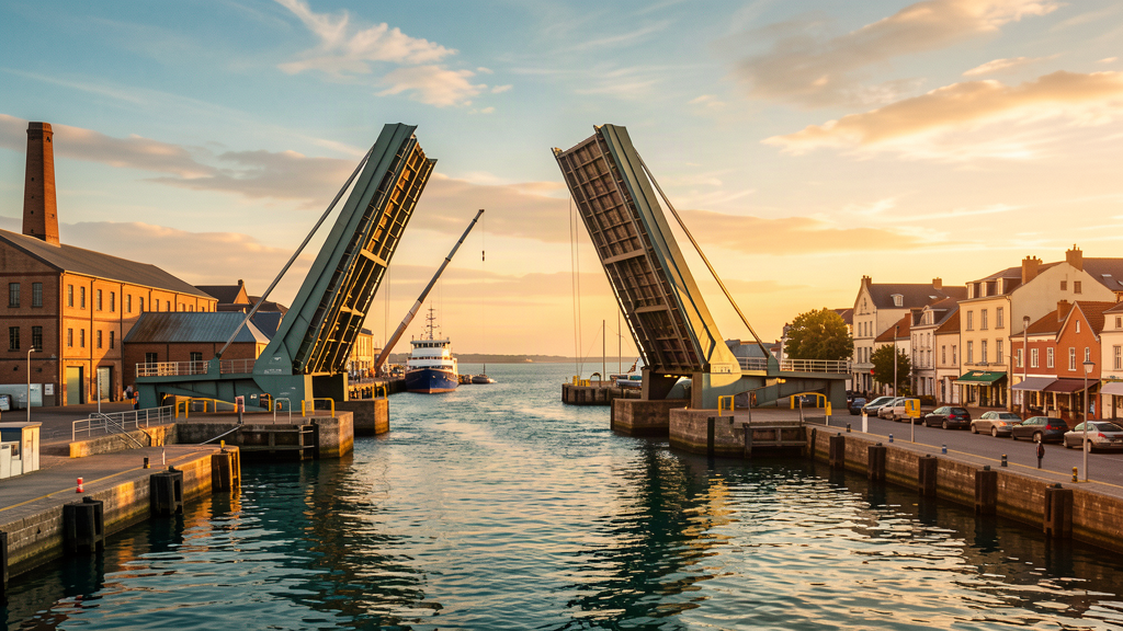 Waiting for the Lift Bridge at Petit Maroc, Saint-Nazaire