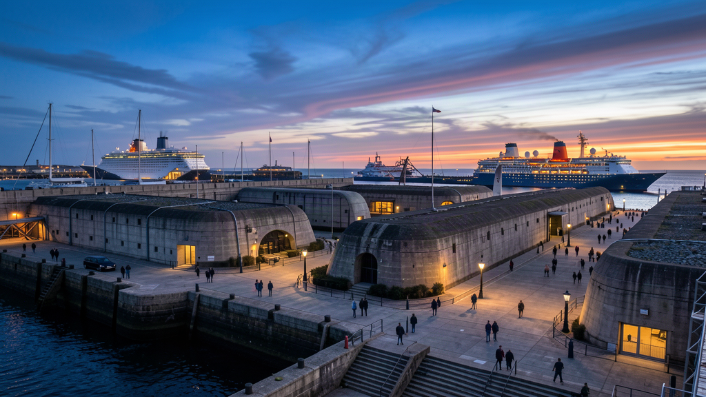 Historic submarine pens at Ville-Port, Saint-Nazaire