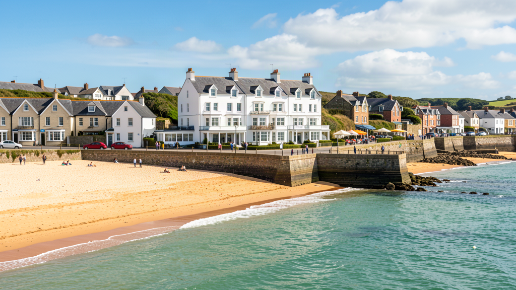 Pedn Olva Hotel above West Porthminster Beach in St Ives