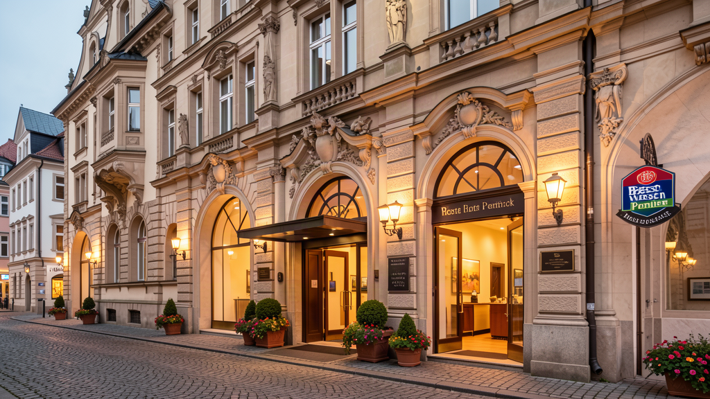 Stay: Best Western Premier Hotel Rebstock baroque facade on Neubaustraße