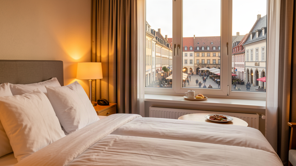 Cozy stay at Altstadt-Hotel Bielefeld with Pickert on table