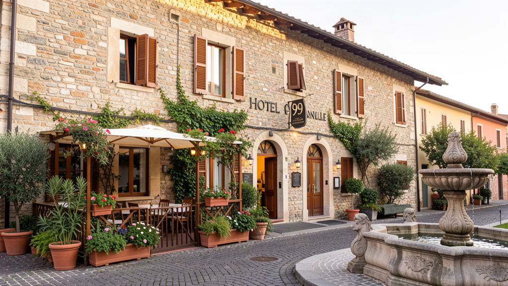Hotel 99 Cannelle exterior near Borgo Rivera in L'Aquila