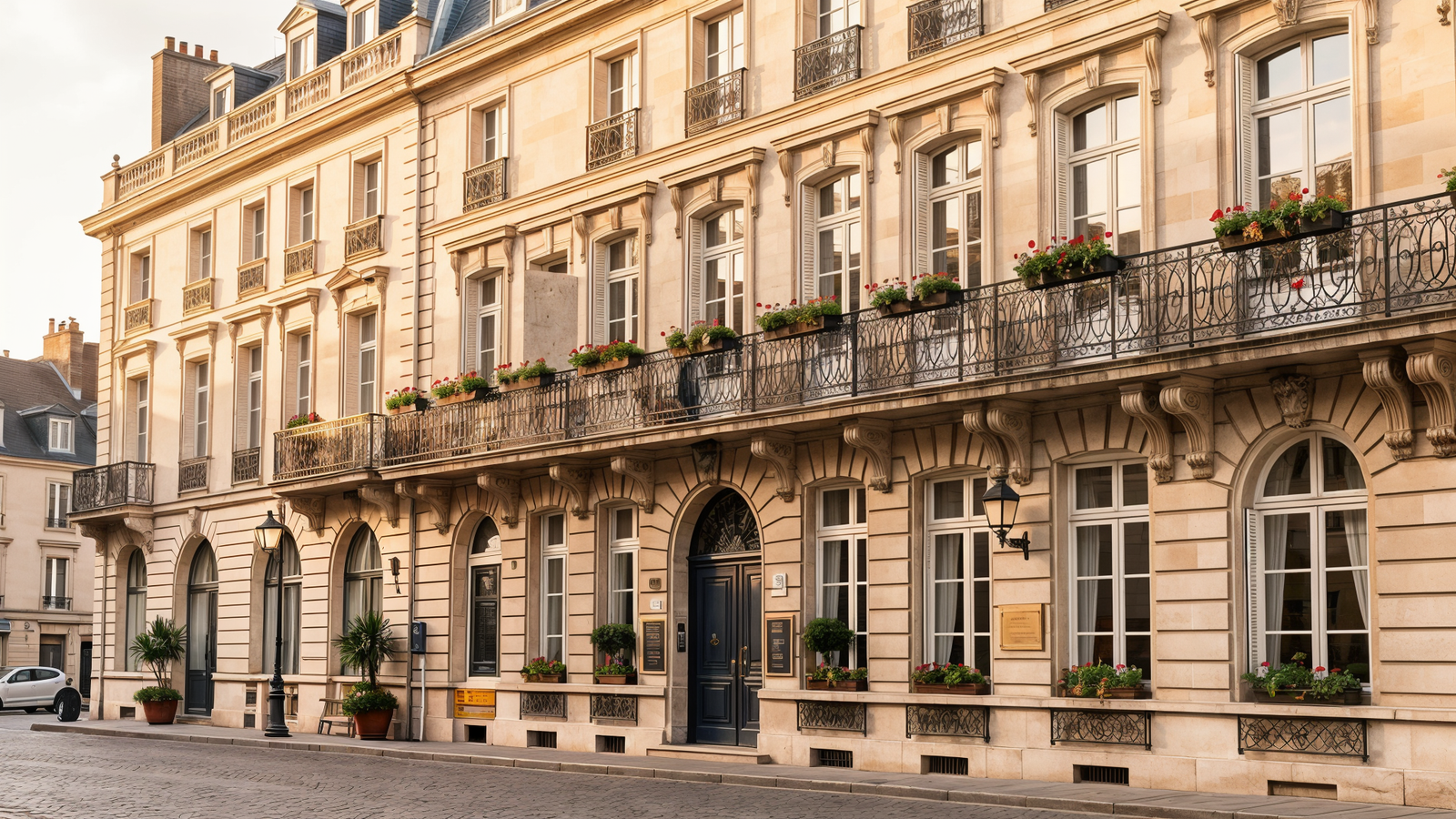 Hôtel d'Angleterre facade on Place Monseigneur Tissier in Châlons-en-Champagne