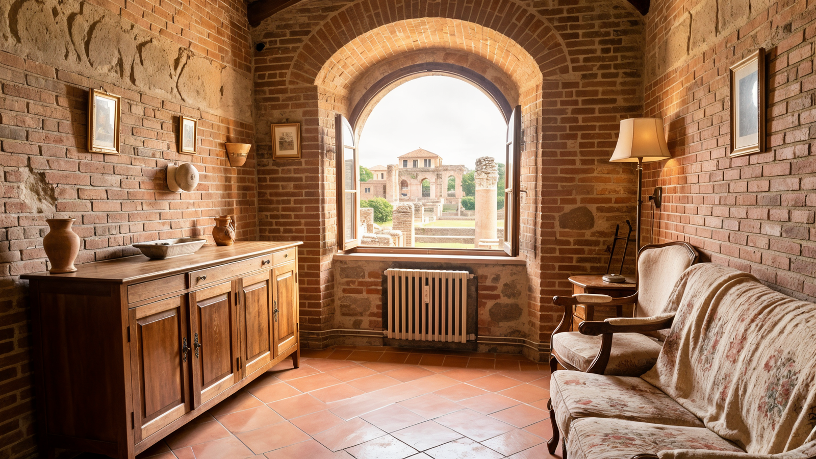 Stay: Cozy historic interior of Ostia Antica Suite B&B