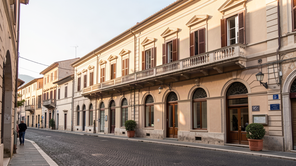 Palazzo Margherita facade on Corso Umberto I in Bernalda