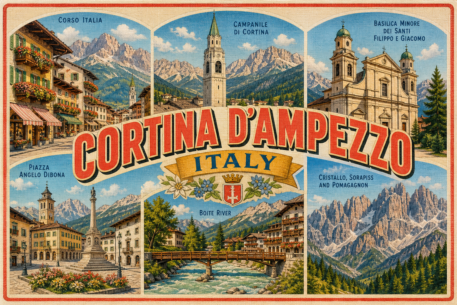 cortina-d-ampezzo-Italy-postcard - The Travel Bloggers