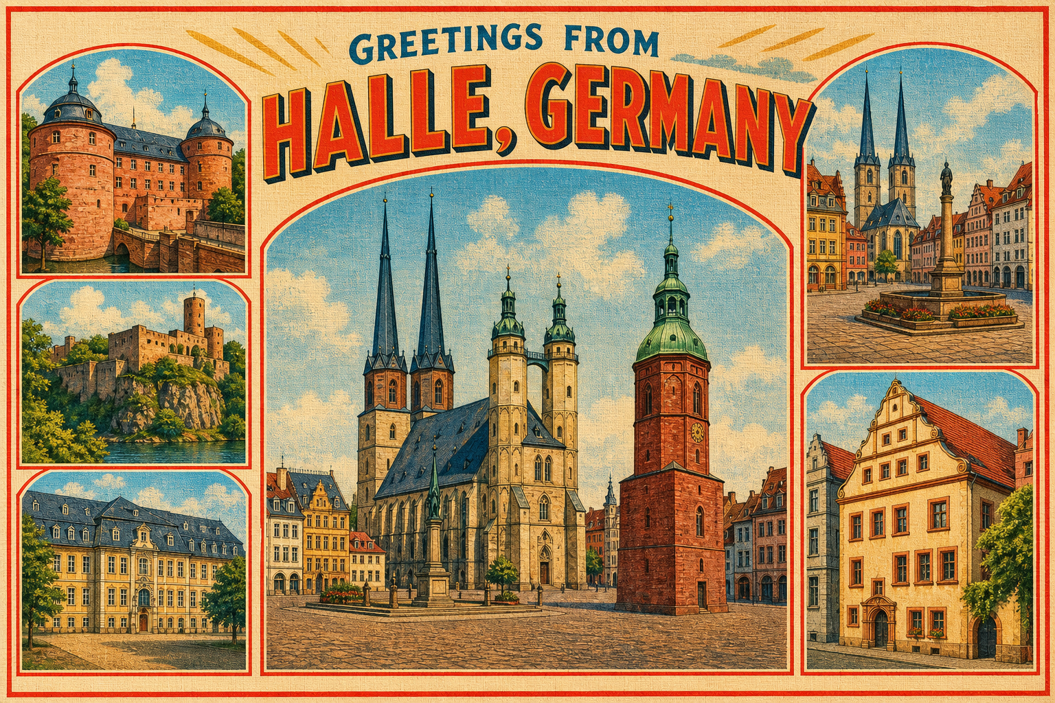 Halle (Saale) Germany Postcard